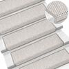 vidaXL Stufenmatten Selbstklebend Sisal-Optik 30Stk. 65x21x4cm Platina