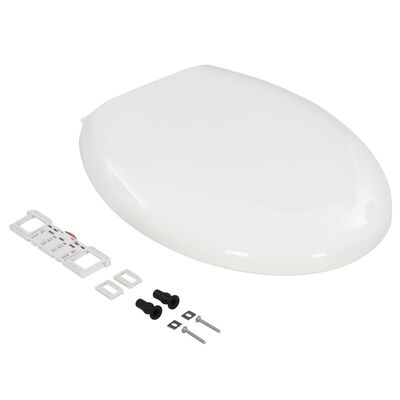 vidaXL Toilettensitz mit Absenkautomatik und Quick-Release-Design Weiß