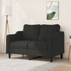 vidaXL 2-Sitzer-Sofa Schwarz 120 cm Stoff