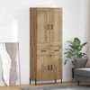 vidaXL Highboard mit Schubladen 2 pcs Artisan-Eiche Holzwerkstoff