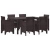 vidaXL Garten Essgruppe 7 stk. Braun Polt Rattan