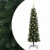 vidaXL K&uuml;nstlicher schmaler Weihnachtsbaum mit Weihnachtskugel 120 cm