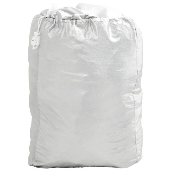 vidaXL Autoabdeckung f&uuml;r SUV mit Schnallenriemen Voll Silbern XL PEVA