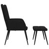 vidaXL Relaxsessel mit Hocker Schwarz Stoff