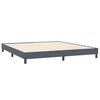 vidaXL Boxspringbett mit Matratze Dunkelgrau 180x210 cm Samt