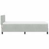 vidaXL Boxspringbett mit Matratze Hellgrau 80 x 200 cm Samt