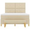 vidaXL Boxspringbett mit Matratze Creme 160 x 200 cm Stoff