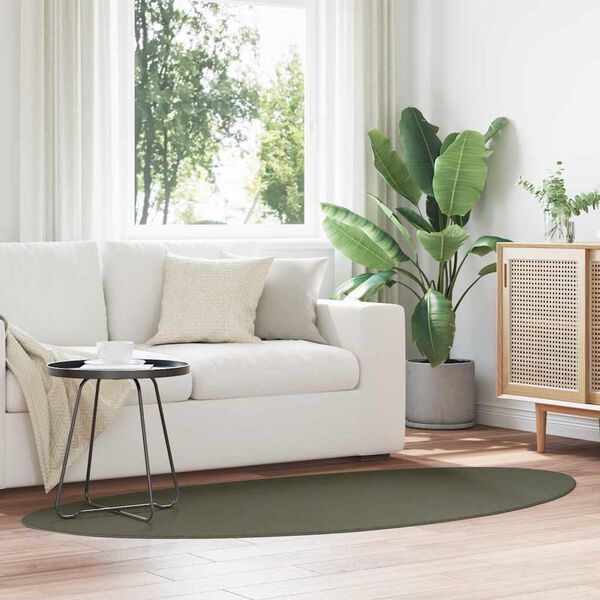 vidaXL Bereichsteppiche HUARTE Waldgr&uuml;n 100 x 200 cm Polyester