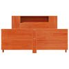 vidaXL Massivholzbett ohne Matratze Wachsbraun 150x200 cm Kiefernholz
