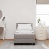 vidaXL Boxspringbett mit Matratze mit Kopfteil Taupe 80 x 200 cm Stoff
