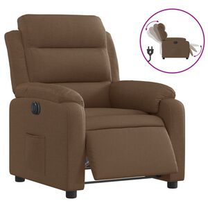 vidaXL Relaxsessel Elektrisch Braun Stoff