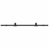 vidaXL Schiebet&uuml;rbeschlag-Set 183 cm Stahl Schwarz