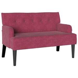 vidaXL Chesterfield Bank Weinrot 112 x 65,5 x 75 cm Samt