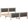 vidaXL Bettgestell Braun und Dunkelgrau 160 x 200 cm Massivholz Kiefer
