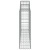 vidaXL Gabionen mit Hochbogen 3 Stk. 200x30x100/120cm Verzinktes Eisen