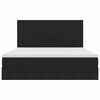 vidaXL Bett mit Stauraum und LED mit LED Schwarz 160 x 200 cm Samt