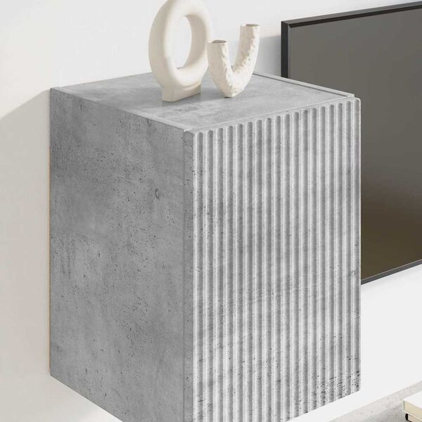 vidaXL TV-Wandschrank Wandmontiert Beton 30 x 31 x 40 cm Holzwerkstoff