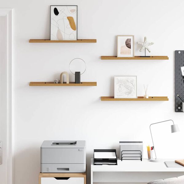 vidaXL Wandregal mit Regal 4 pcs Beige 60 x 9 x 3 cm Holzwerkstoff