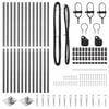 vidaXL Zaunpfosten 13 pcs Grau Stahl