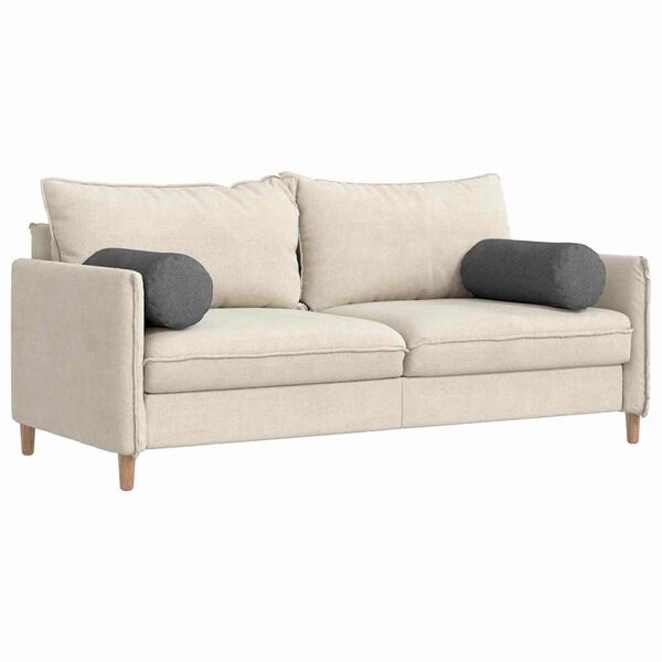 vidaXL Bolsterkissen 2 St&uuml;ck Dunkelgrau &Oslash; 25 x 70 cm Cordstoff