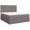 vidaXL Boxspringbett mit Matratze Taupe 180x200 cm Stoff