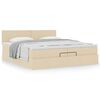 vidaXL Ottoman-Bett mit Matratze Creme 200x200 cm Stoff