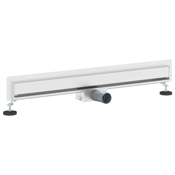 vidaXL Wandmontierter Duschablauf Silber 80 cm Edelstahl 304