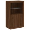 vidaXL Sideboard mit LED-Leuchten Braun Eichen-Optik 162x37x100 cm