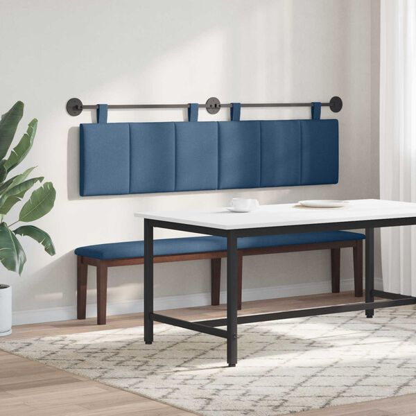 vidaXL H&auml;ngevorderseite Wandmontiert Blau 170 x 55 x 5 cm Stoff