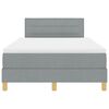 vidaXL Boxspringbett mit Matratze Hellgrau 120 x 190 cm Stoff