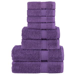 vidaXL 8 tlg. Premium-Handtuch-Set SOLUND Lila 600 g/m&sup2;