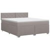 vidaXL Boxspringbett mit Matratze Taupe 160 x 200 cm Stoff