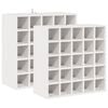 vidaXL Weinregal 2 stk. Wei&szlig; 56 x 25 x 56 cm Massives Kiefernholz