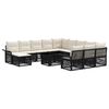 vidaXL Gartensofa-set 13 stk. Schwarz und Cremewei&szlig; Poly-Rattan