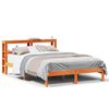 vidaXL Bettgestell mit Kopfteil ohne Matratze Wachsbraun 140x190 cm