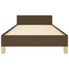vidaXL Bettgestell ohne Matratze Dunkelbraun 100x200 cm Stoff