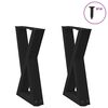 vidaXL Couchtischbeine 2 Stk. Schwarz 38x(42-43,3) cm Stahl