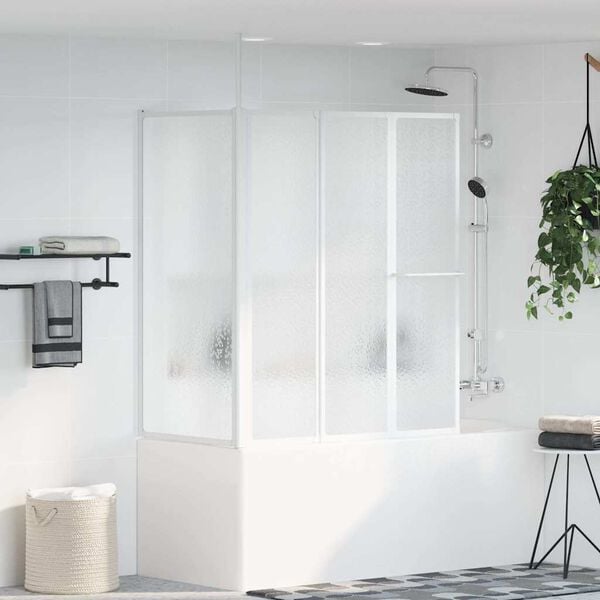 vidaXL Duschwand L-Form 70x120x137 cm 4-teilig Faltbar