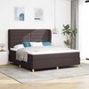 vidaXL Boxspringbett mit Matratze Dunkelgrau 90x190 cm Dunkelbraun