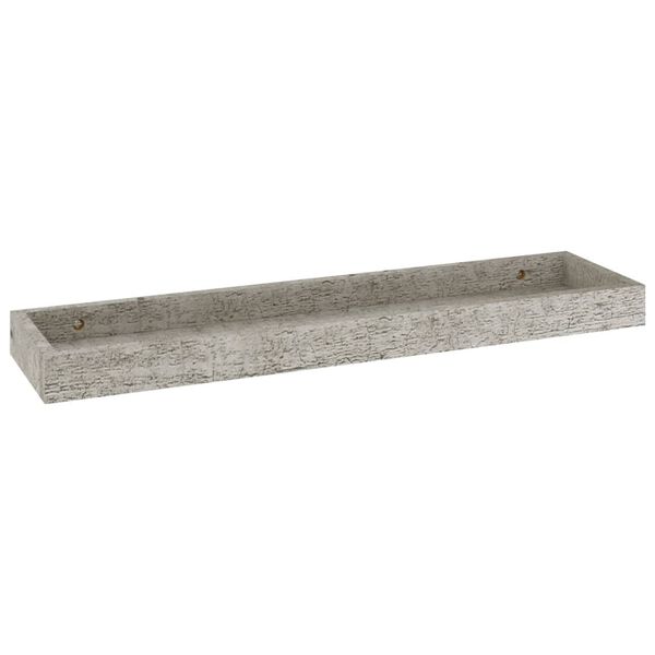 vidaXL Loggia Wandregale 4 Stk. Betongrau 60x15x4 cm MDF