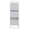 vidaXL 3-stufiges Korbregal Wei&szlig; 35 x 35 x 102 cm Holz