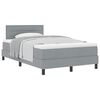 vidaXL Boxspringbett mit Matratze Hellgrau 120 x 190 cm Stoff
