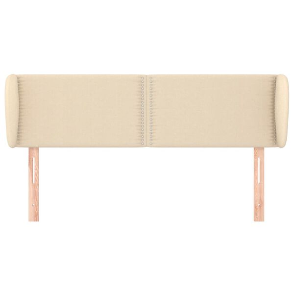 vidaXL Kopfteil mit Ohren Creme 147x23x78/88 cm Stoff