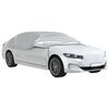 vidaXL Autoabdeckung Halbgarage mit Haken Silbern XL