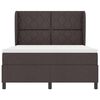 vidaXL Boxspringbett mit Matratze Dunkelbraun 160 x 200 cm Stoff