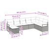 vidaXL Sofa Set mit Kissen mit Speicher Hellgrau Poly-Rattan