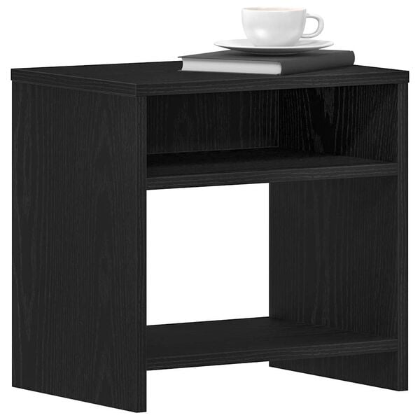 vidaXL Nachttisch Schwarz Eichen-Optik 40x30x40 cm Holzwerkstoff