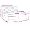 vidaXL Boxspringbett mit Matratze Dunkelgrau 160x200 cm Stoff