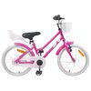 vidaXL Kinderfahrrad 18 Zoll f&uuml;r 5-7 Jahre alt Dunkelrosa