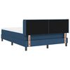 vidaXL Boxspringbett mit Matratze mit Kopfteil Blau 200 x 160 cm Stoff